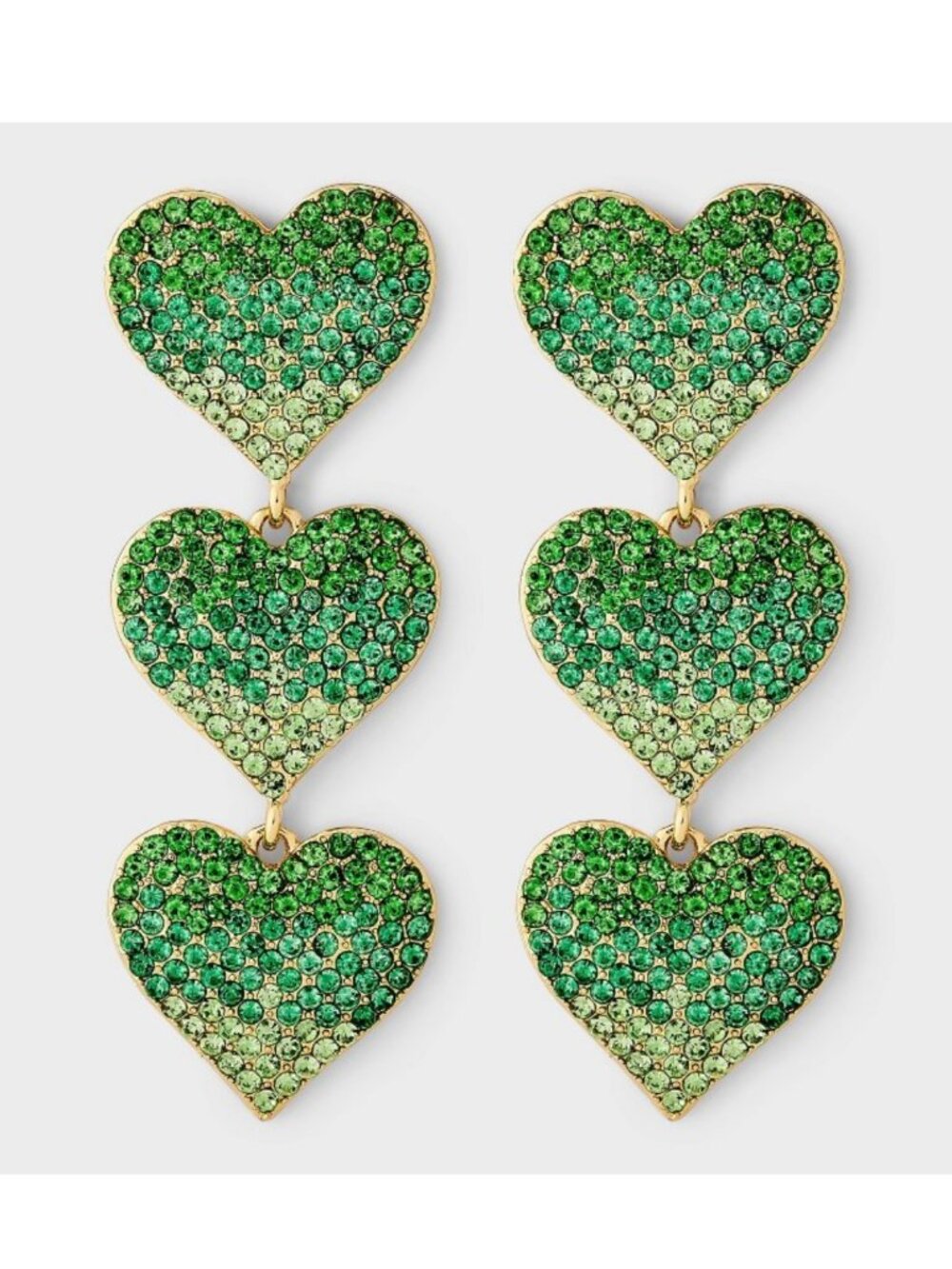 NWT - SugarFix By Baublebar 'Loaded With Luck' Green Sparkle Drop Earrings